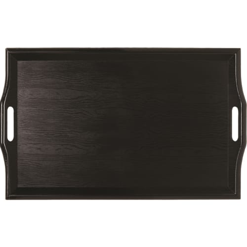 Rectangular Plastic Room Service Tray, Black